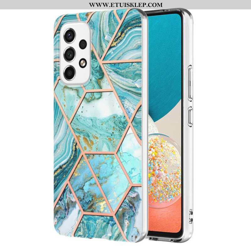 Futerały do Samsung Galaxy M53 5G Błyszczący Geometryczny Marmur